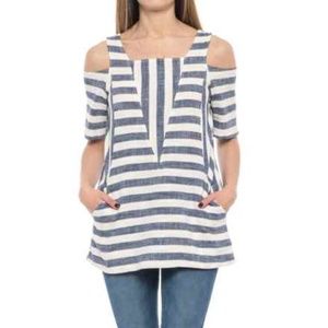 FOR CYNTHIA COLD SHOULDER TUNIC COVERUP
